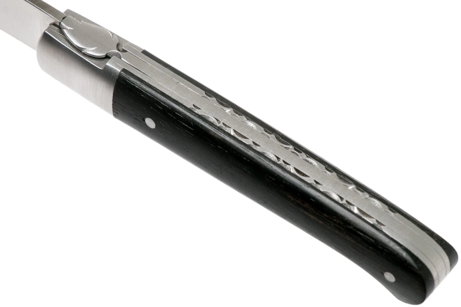 Laguiole En Aubrac Sauveterre 9 Cm Guillochees De Madera De ébano, Cuchillo De Caballero - Imagen 7
