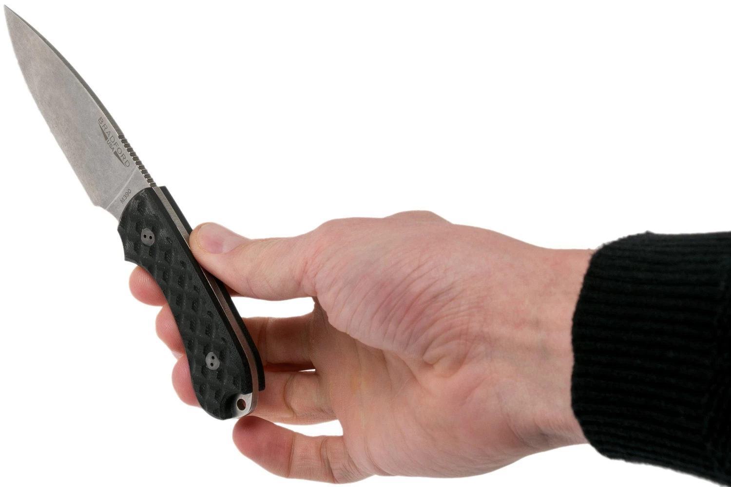 Bradford Guardian 3, Black G10 Guardian 3 M390, Full Height Stonewashed 3FH-001 - Imagen 6