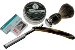 Böker Barberette Horn Set 140905SET Set De Afeitado Con Shavette
