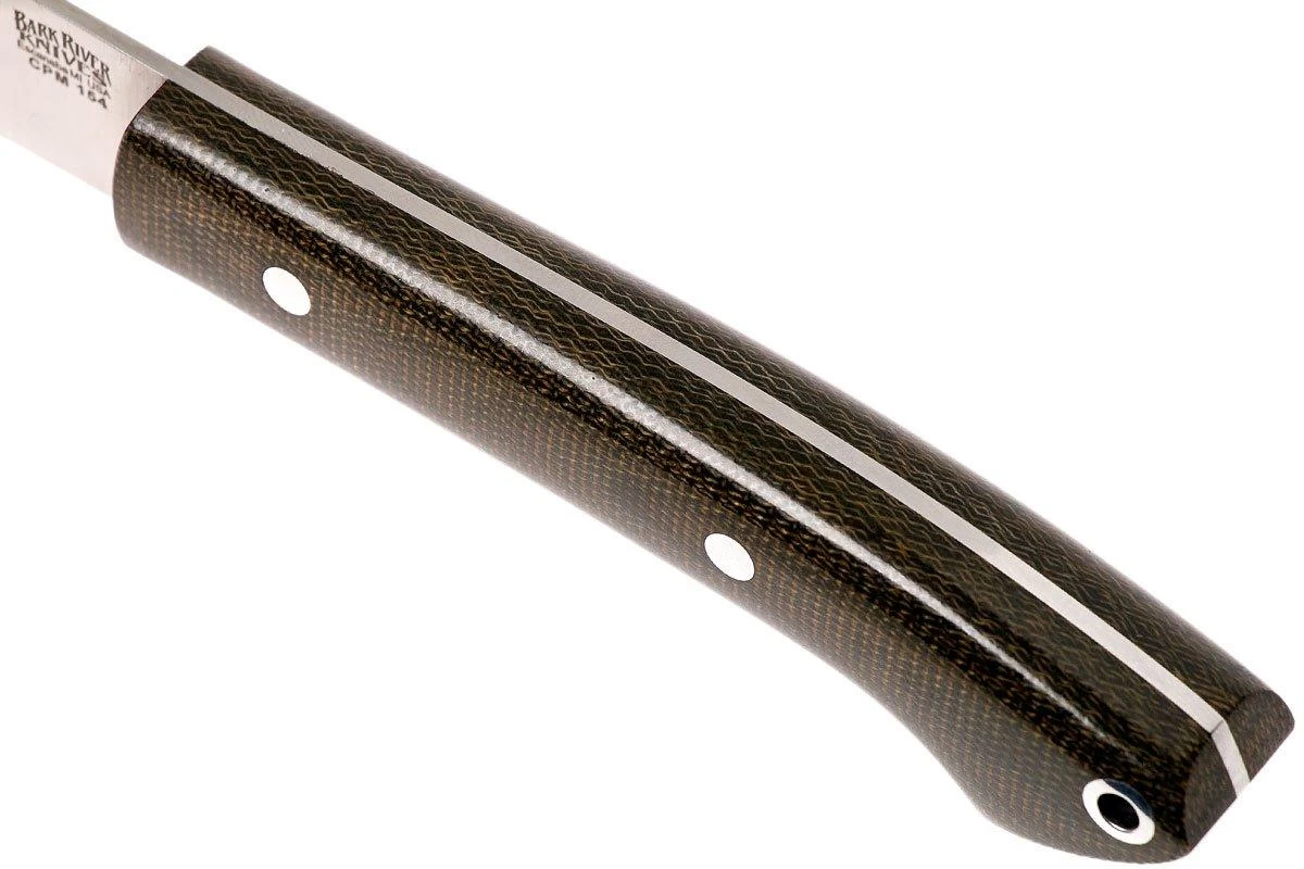 Bark River Bird & Trout CPM154, Green Canvas Micarta - Imagen 5