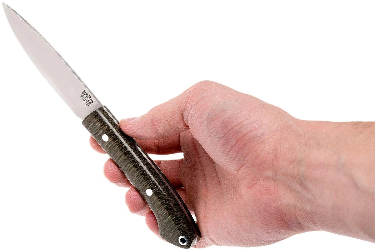 Bark River Bird & Trout CPM154, Green Canvas Micarta - Imagen 6