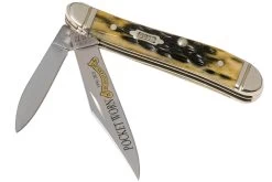 Case Peanut Pocket Worn Olive Green Bone, Peach Seed, 38196, 6220 SS Navaja