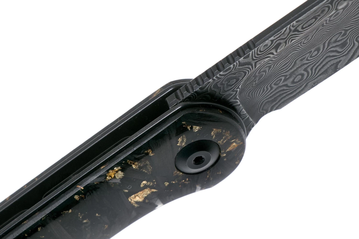 Civivi Elementum C907C-DS1 Damascus, Shredded Gold Carbon Fibre Navaja - Imagen 6
