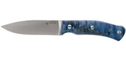 Casström No. 10 Swedish Forest Knife Blue Curly Birch, 14C28N Flat Grind 13119