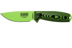 ESEE Model 3 Venom Green Blade 3D Neon Green-Black G10 Cuchillo De Supervivencia 3PMVG-007 Funda Negra + Clip Para Cinturón