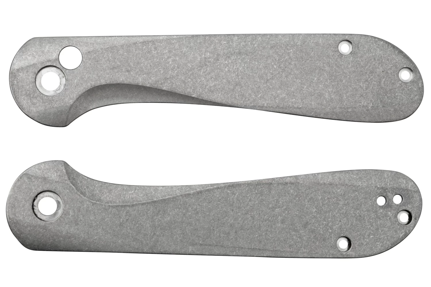 Flytanium Civivi Elementum Button Lock FLY-1257SW Stonewashed Titanium Scales