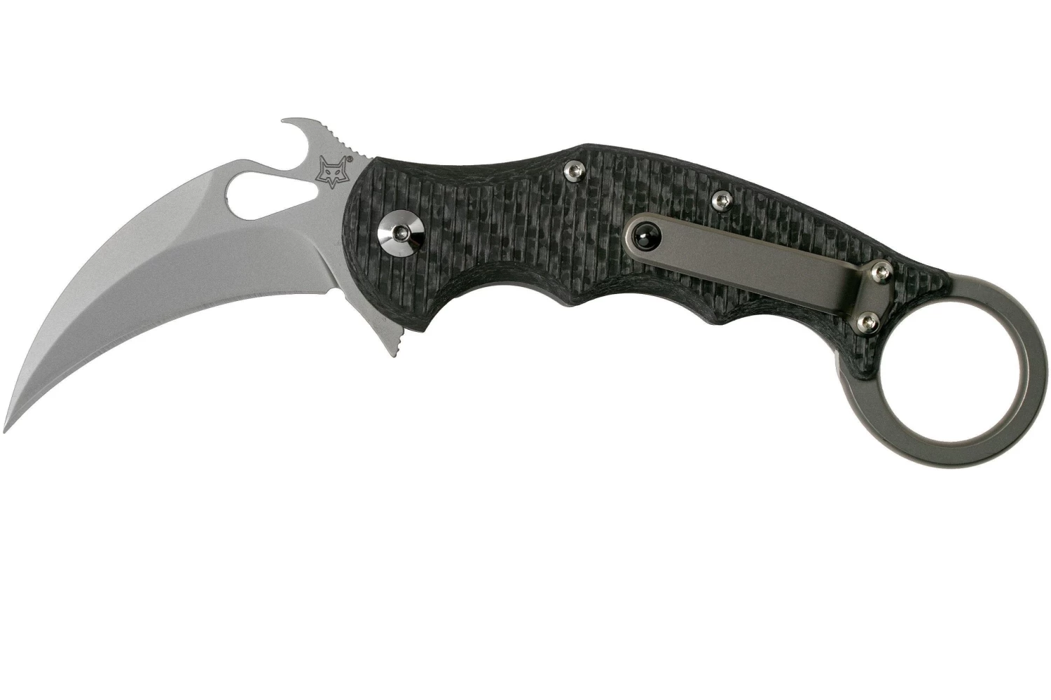 Fox Karambit Titanium Framelock Bead Blasted FX-599TiCS, Cuchillo Karambit