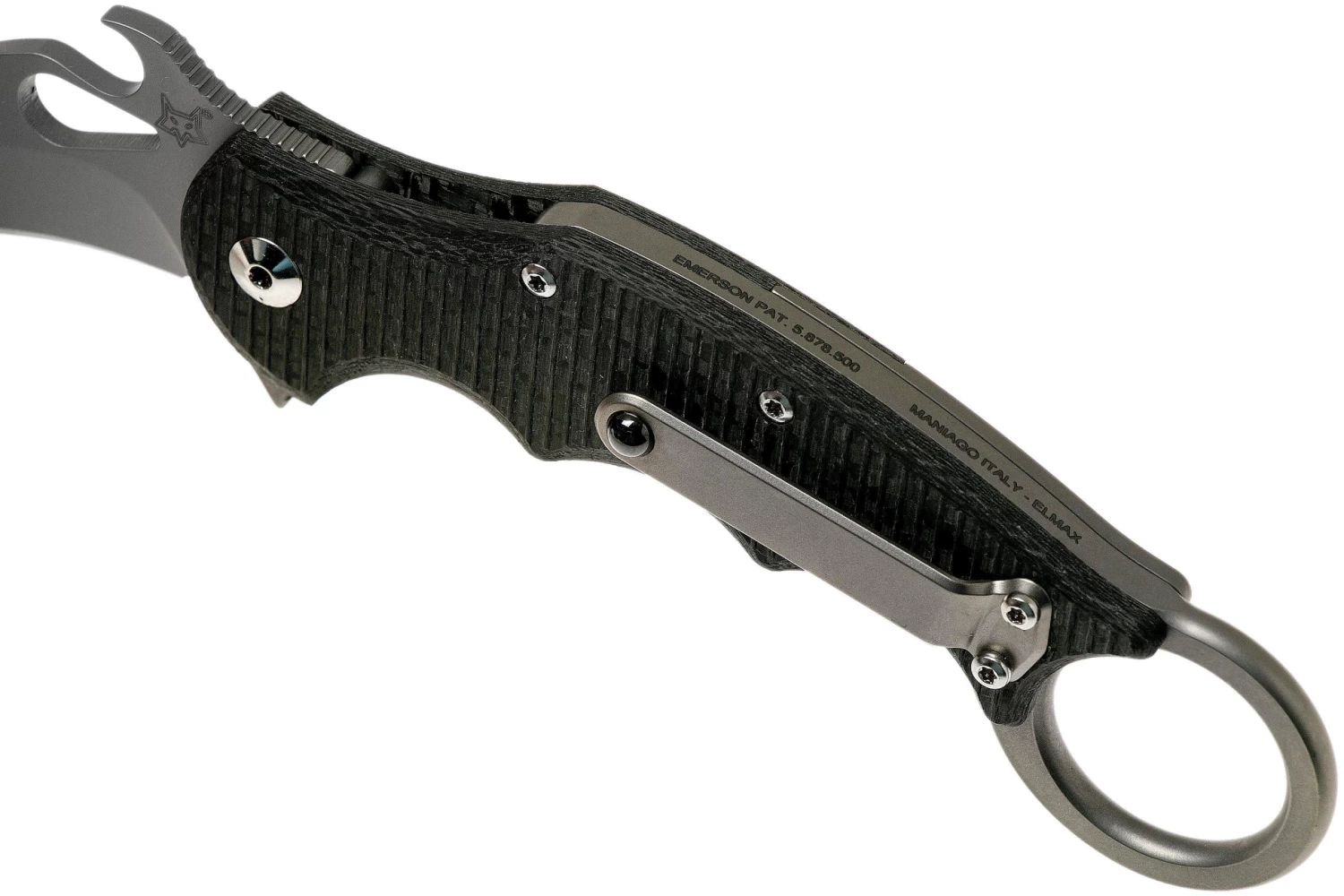 Fox Karambit Titanium Framelock Bead Blasted FX-599TiCS, Cuchillo Karambit - Imagen 7