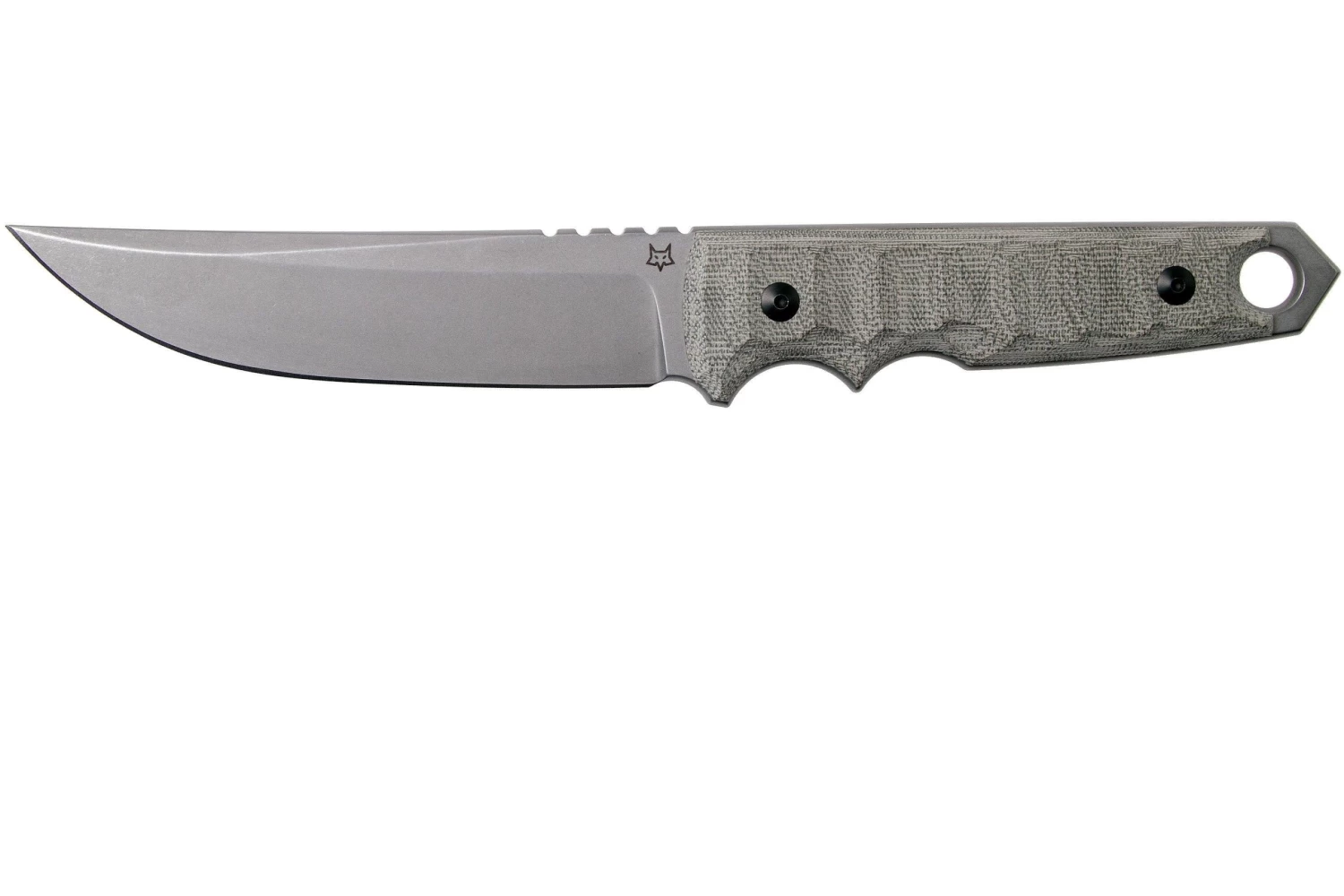 Fox Knives Ryu FX-634 MOD Green Canvas Micarta, Cuchillo Fijo, Black Roc Knives Design
