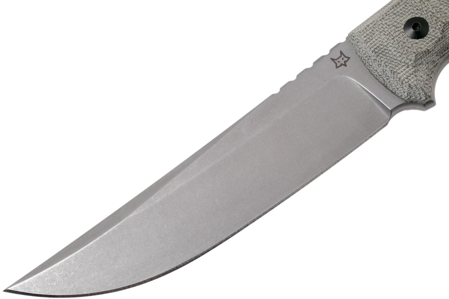 Fox Knives Ryu FX-634 MOD Green Canvas Micarta, Cuchillo Fijo, Black Roc Knives Design - Imagen 3