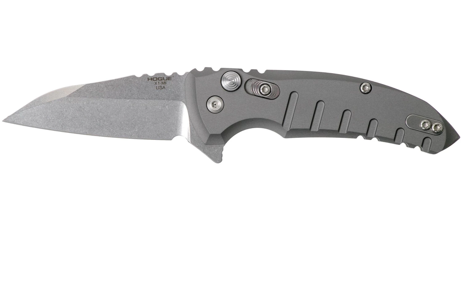 Hogue X1 Microflip Grey Wharncliffe Navaja 24162, Allen Elisheblancoz Design