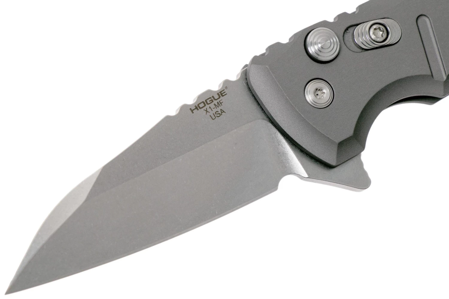 Hogue X1 Microflip Grey Wharncliffe Navaja 24162, Allen Elisheblancoz Design - Imagen 3