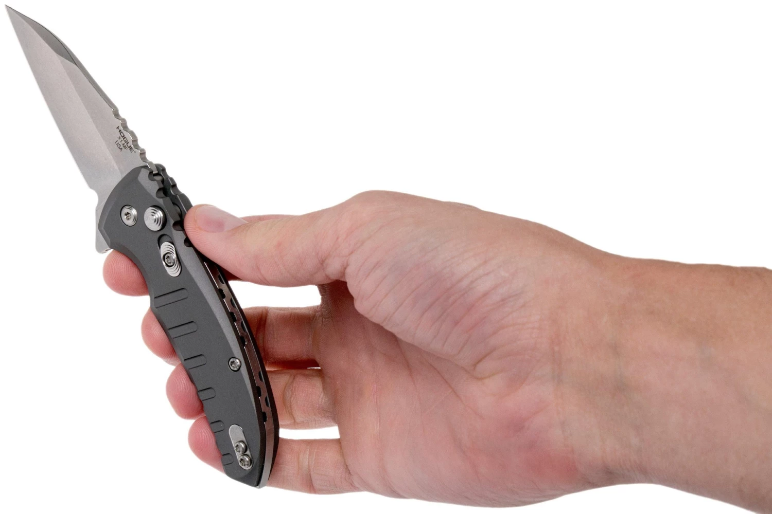 Hogue X1 Microflip Grey Wharncliffe Navaja 24162, Allen Elisheblancoz Design - Imagen 8