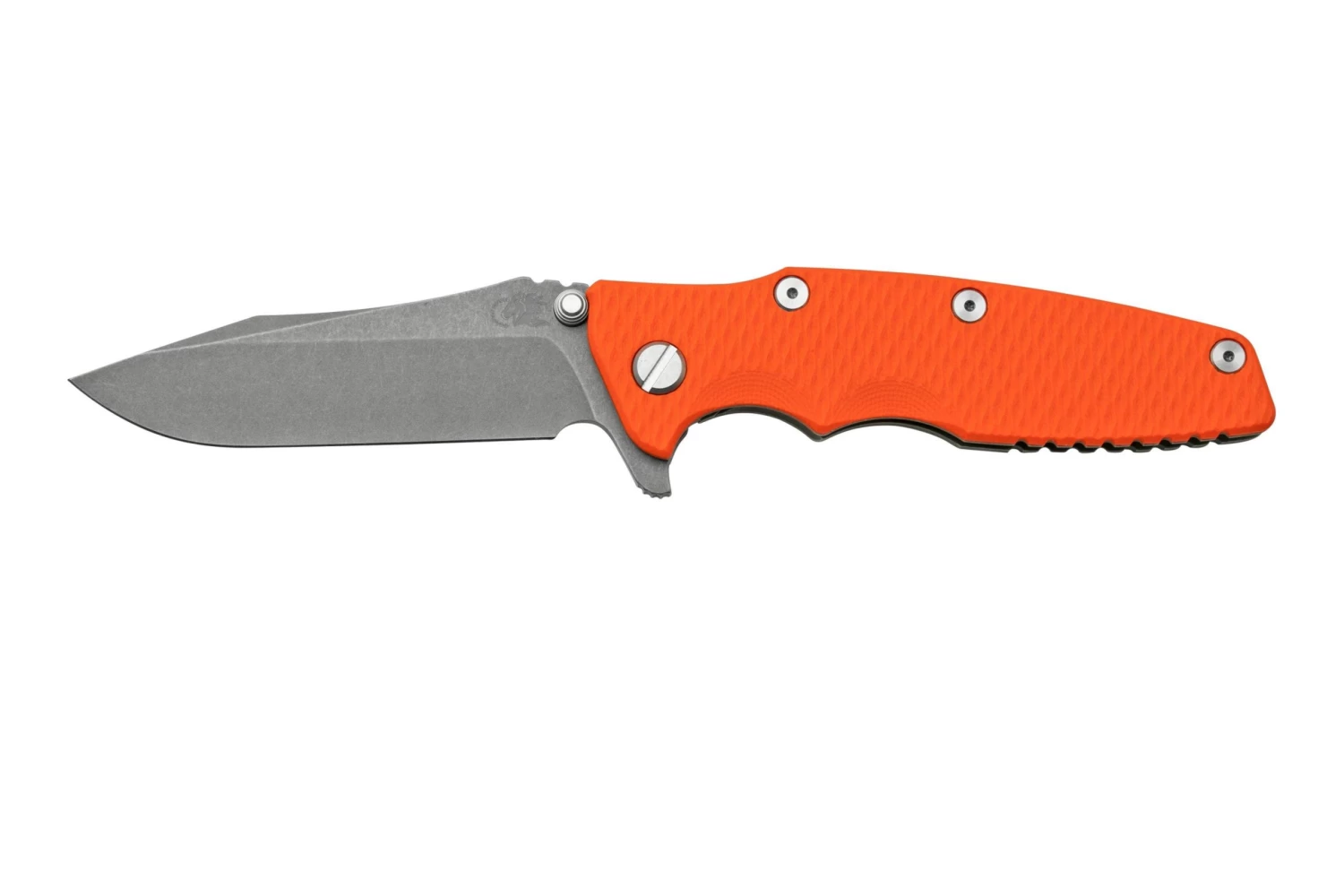 Rick Hinderer Eklipse 3.5” Spearpoint S45VN, Working Finish, Orange G10, Navaja