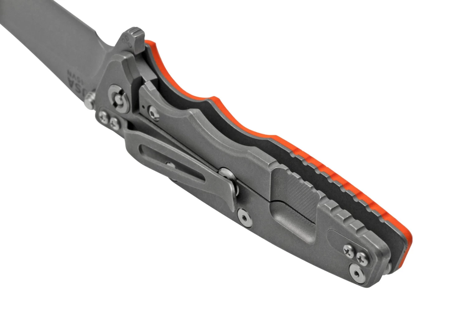 Rick Hinderer Eklipse 3.5” Spearpoint S45VN, Working Finish, Orange G10, Navaja - Imagen 4