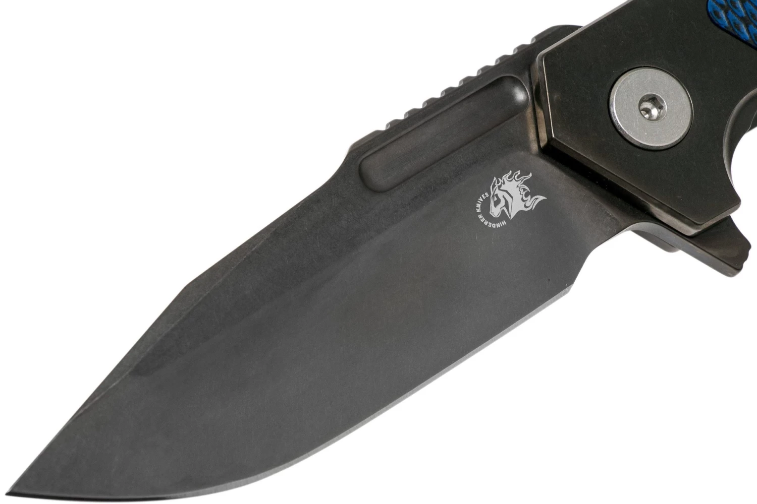 Rick Hinderer Fulltrack Spanto Black DLC S35VN Black/Blue G10 Navaja - Imagen 3