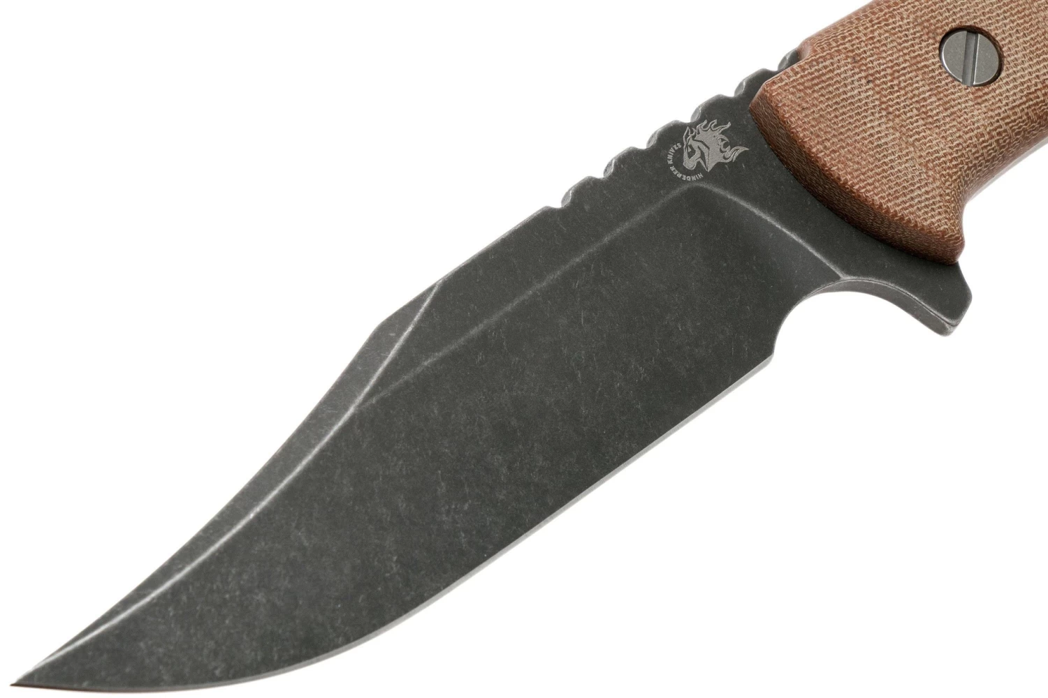 Rick Hinderer Ranch Bowie Natural Canvas Micarta, Battle Black, Cuchillo Bowie - Imagen 3