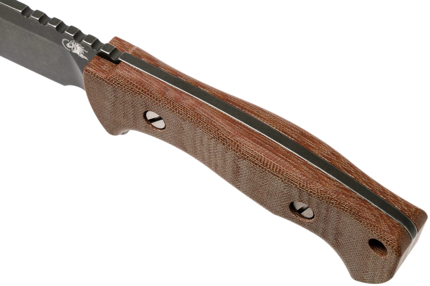 Rick Hinderer Ranch Bowie Natural Canvas Micarta, Battle Black, Cuchillo Bowie - Imagen 5