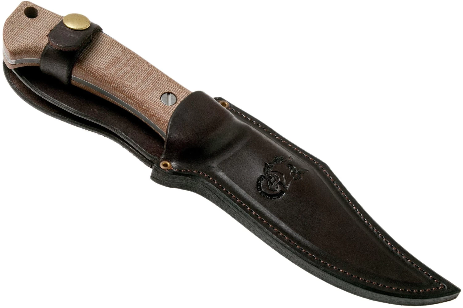 Rick Hinderer Ranch Bowie Natural Canvas Micarta, Battle Black, Cuchillo Bowie - Imagen 7