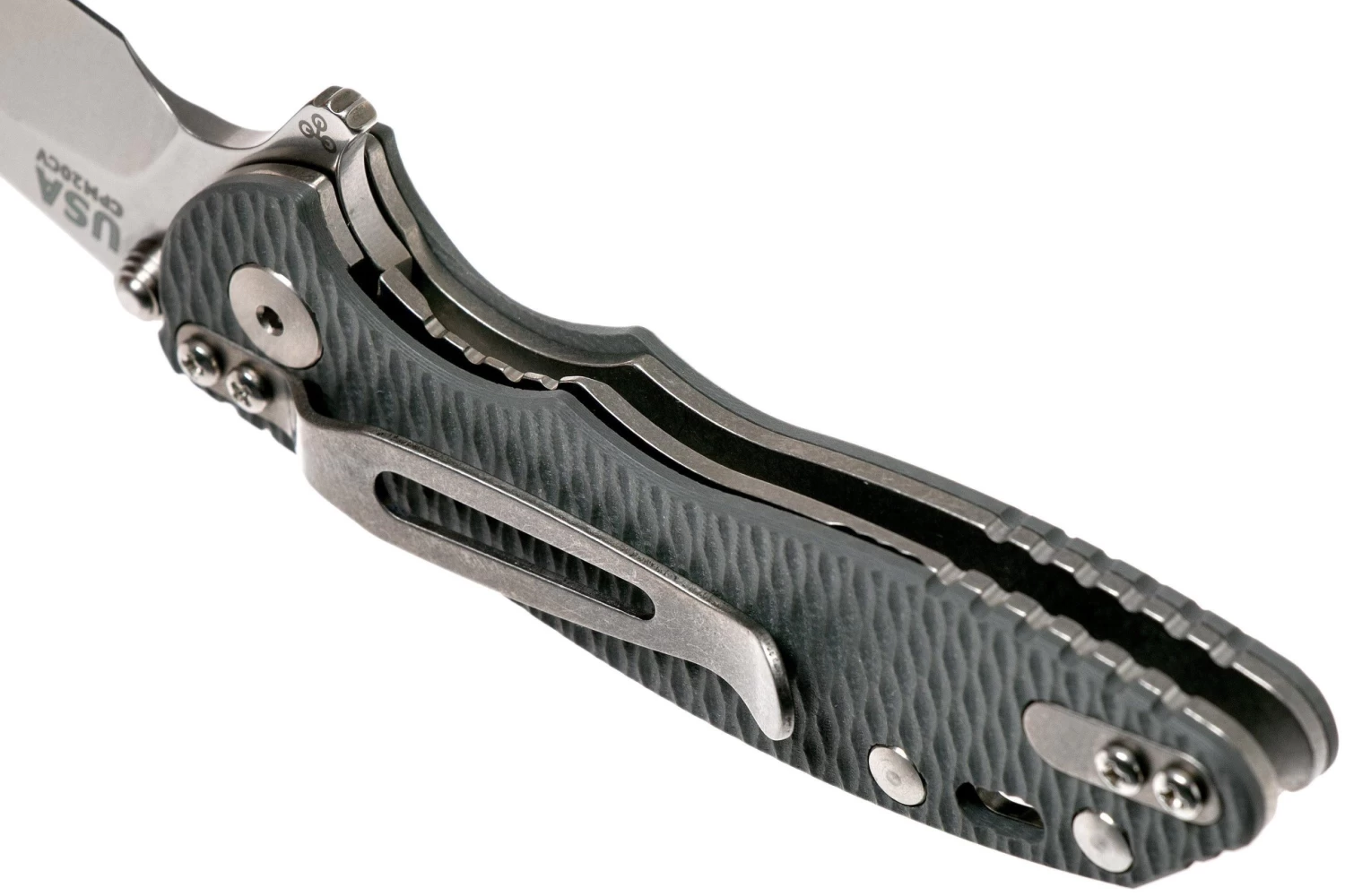 Rick Hinderer XM18 3” Skinny Slicer Linerlock, Grey G10 Navaja - Imagen 5