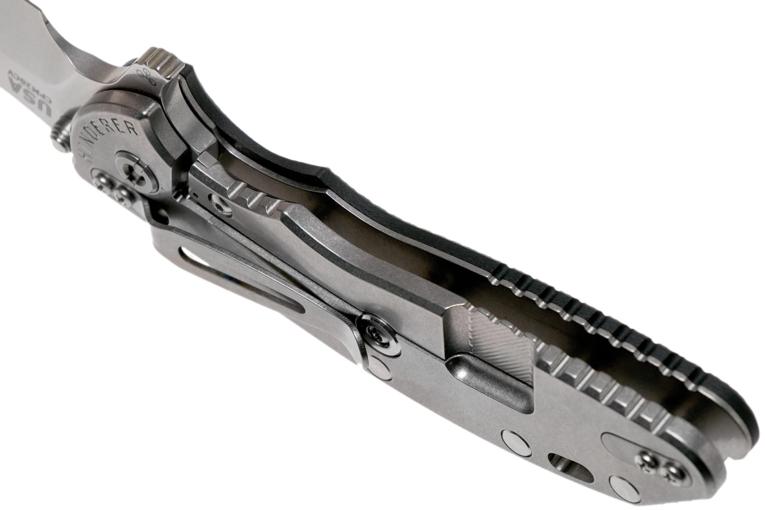 Rick Hinderer XM-24 4” Bowie, CPM 20CV, Stonewashed, Black G10 Navaja - Imagen 5