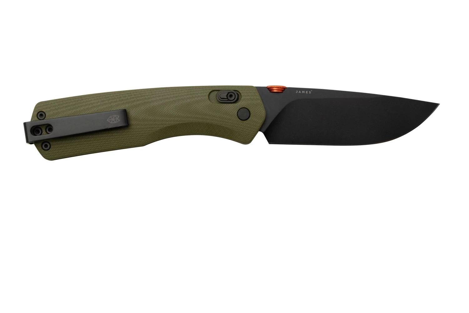 The James Brand The Carter XL, OD Green G10+ Orange, Black, KKN116194-00, Navaja - Imagen 2