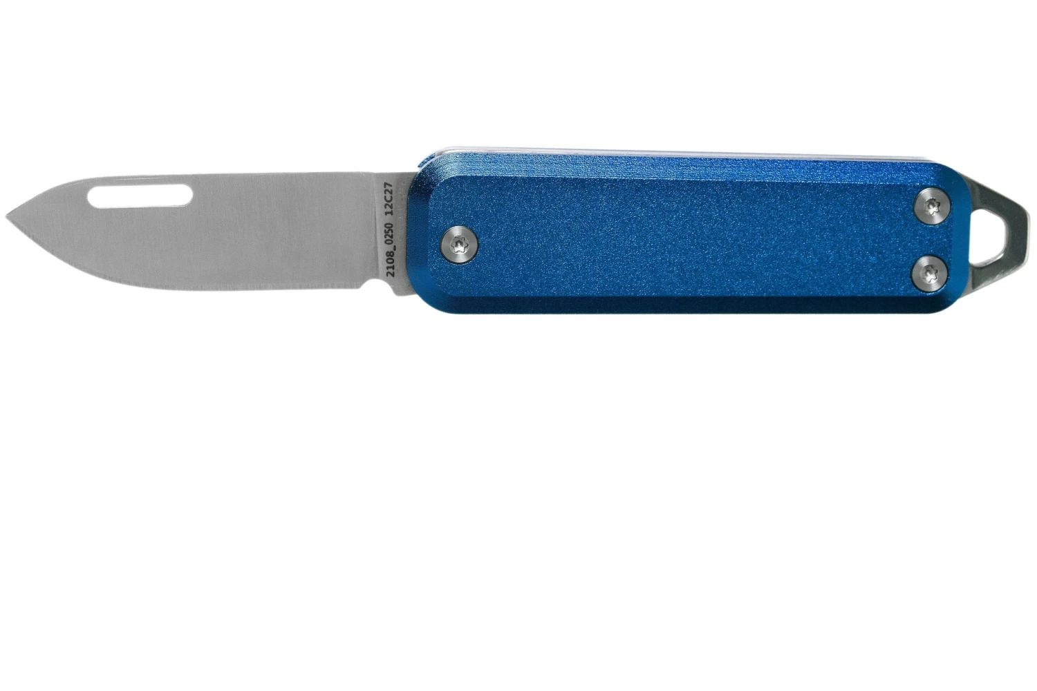 The James Brand Elko Satin + Cerulean Aluminum KN117102-00 Navaja