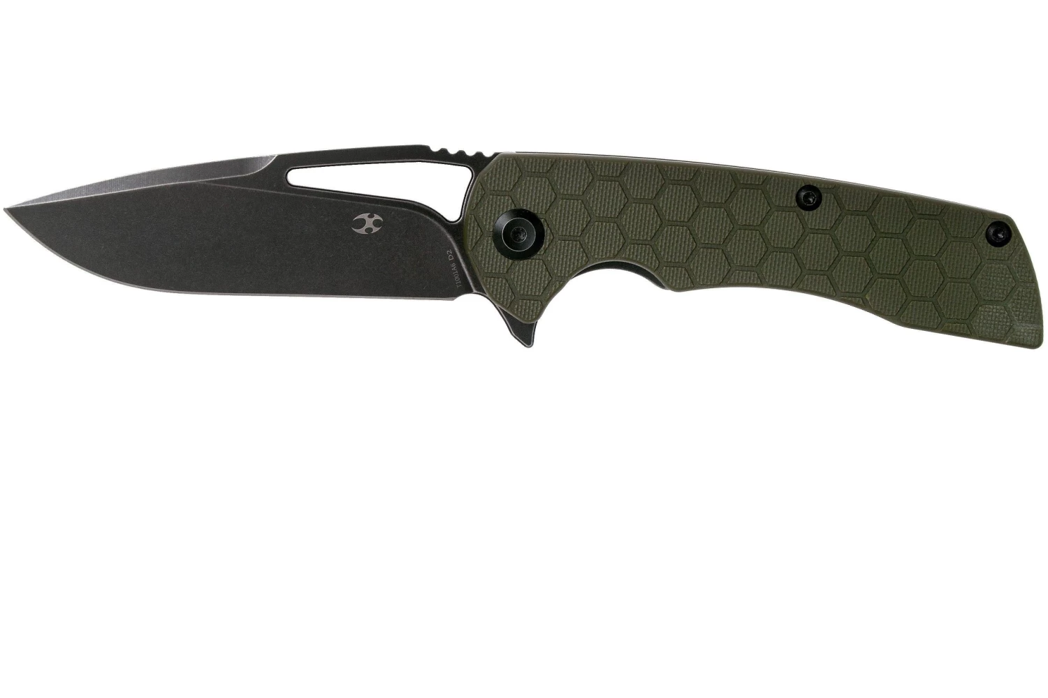 Kansept Kryo T1001A6 Black D2, Soccer Pattern G10 Navaja, Kim Ning Design