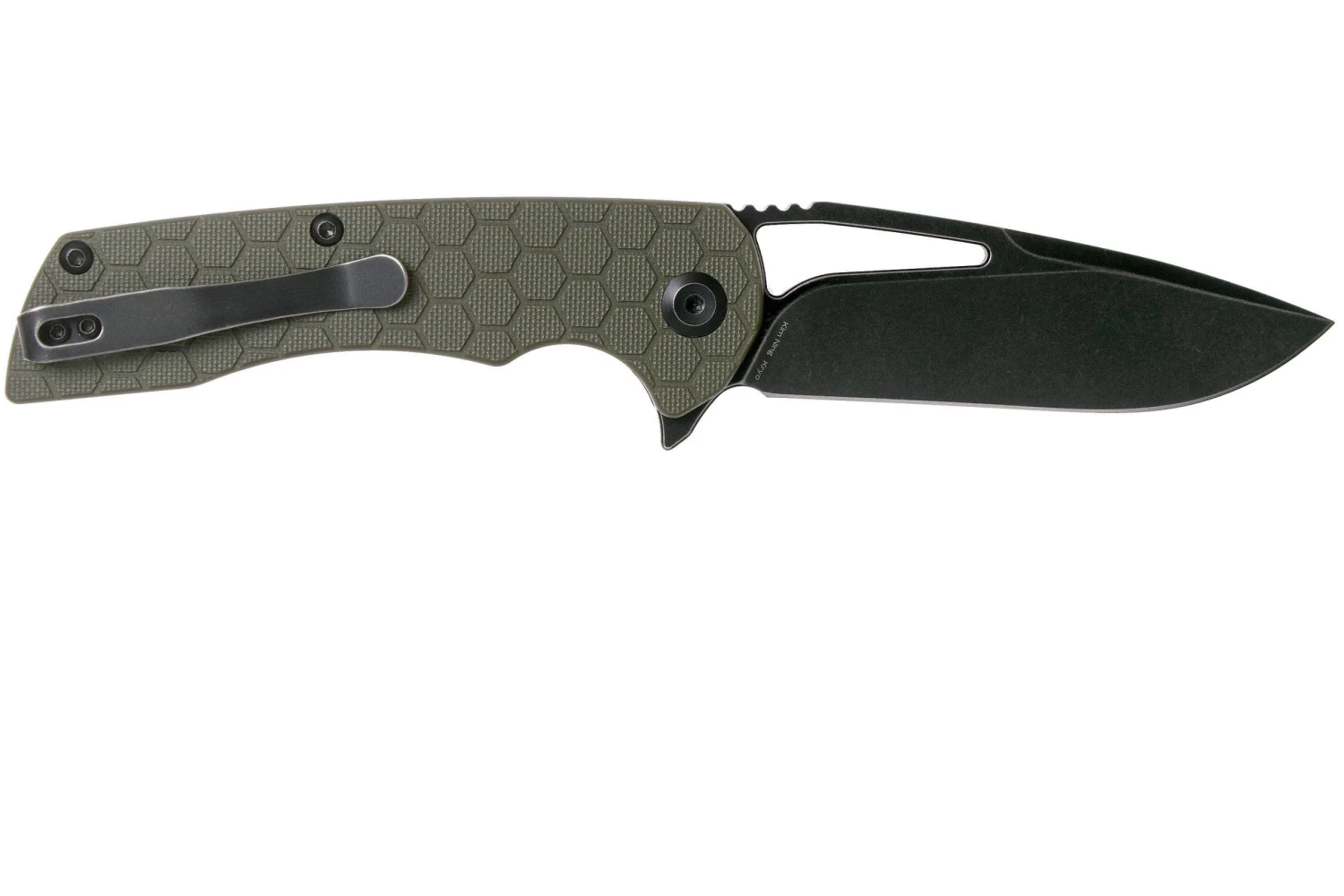 Kansept Kryo T1001A6 Black D2, Soccer Pattern G10 Navaja, Kim Ning Design - Imagen 2