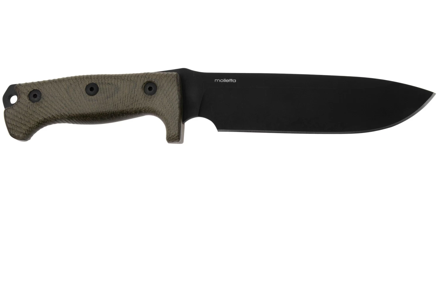 LionSteel M7B CVG Black, Green Canvas Micarta Cuchillo Fijo, Molletta Design - Imagen 2