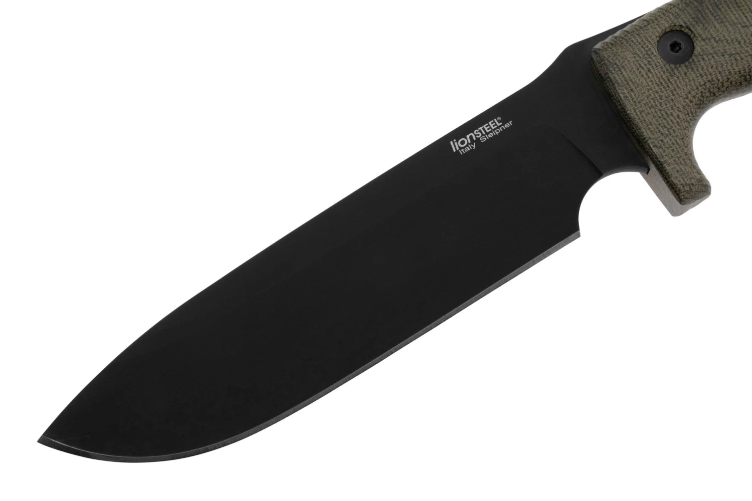LionSteel M7B CVG Black, Green Canvas Micarta Cuchillo Fijo, Molletta Design - Imagen 3