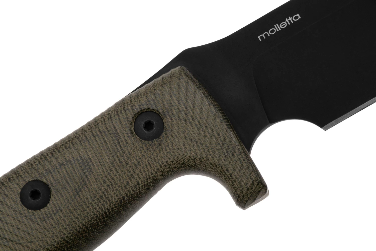 LionSteel M7B CVG Black, Green Canvas Micarta Cuchillo Fijo, Molletta Design - Imagen 5