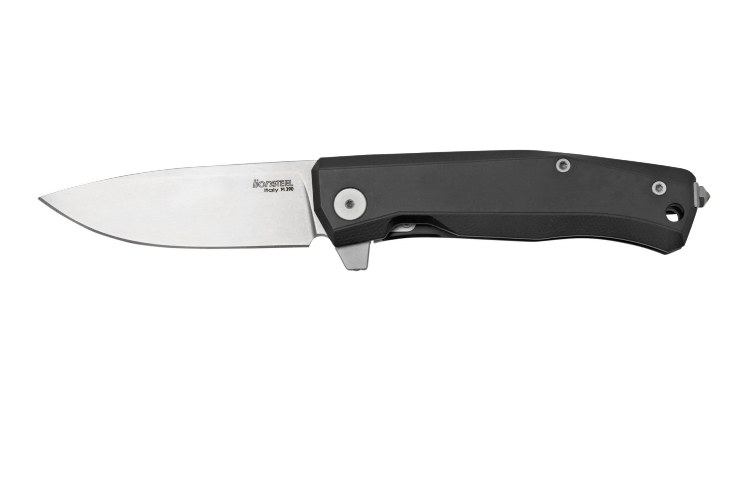 LionSteel Myto MT01A BS Black Aluminium, Satin Navaja, Diseño Molletta