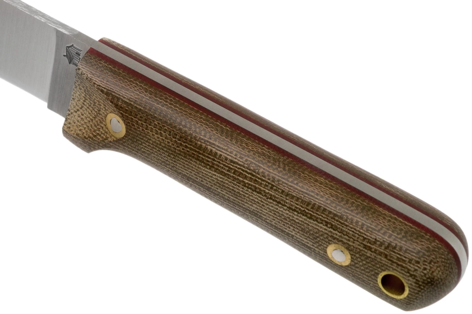 LT Wright Next Gen, A2, Matte Green Micarta, Red Liners, Leather Sheath, Cuchillo Bushcraft - Imagen 5