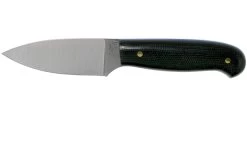 LT Wright Patriot, A2, Polished Black Micarta, Blue Liners, Leather Sheath, Cuchillo De Exterior