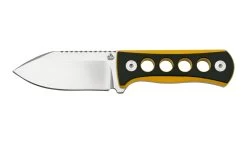 QSP Knife Canary QS141-A1 Stonewashed, Black Yellow G10, Cuchillo De Cuello