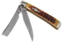 Rough Ryder Razor Trapper Amber Bone RR072 Navaja Slipjoint