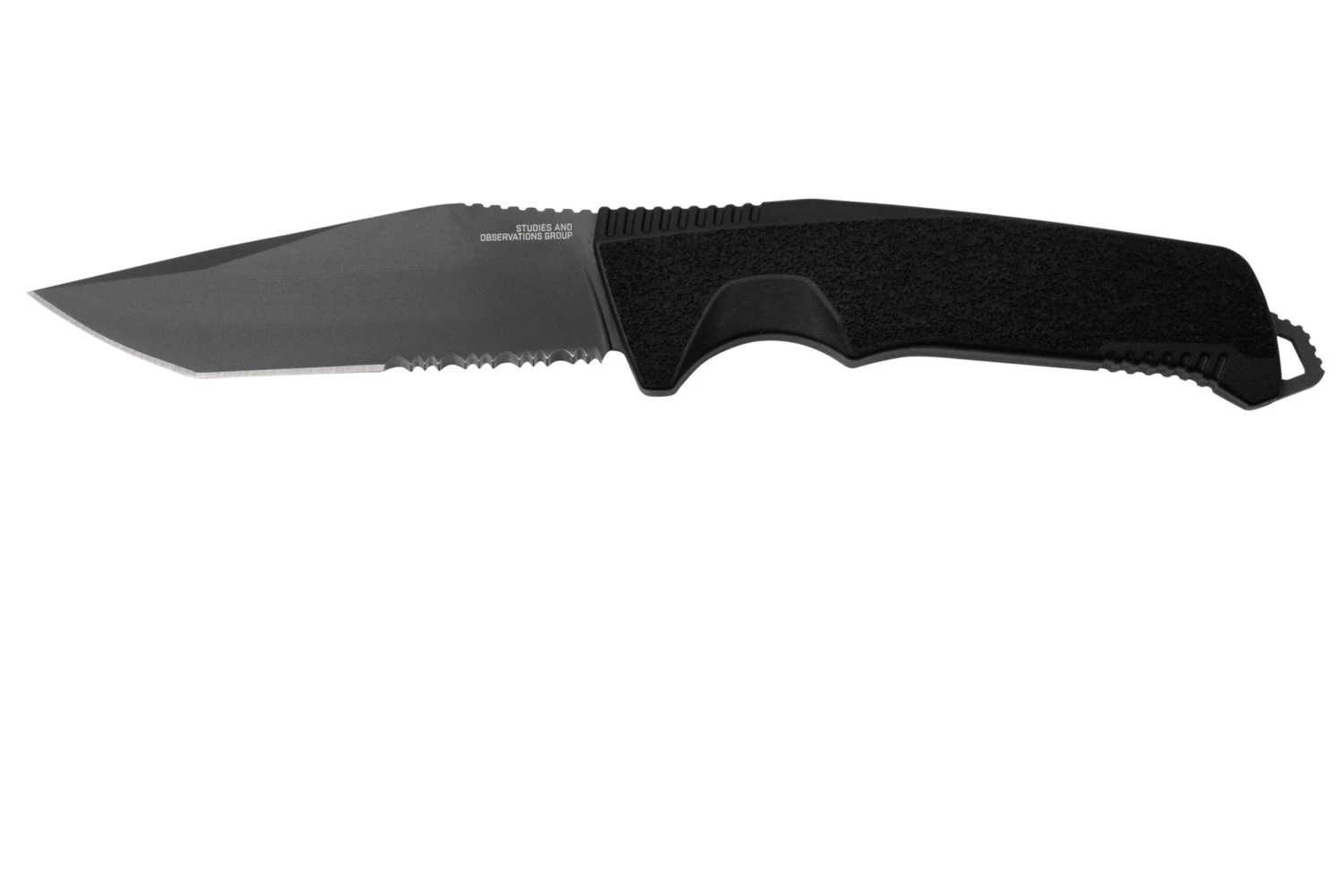 SOG Trident FX 17-12-02-57 Blackout, Partially Serrated, Cuchillo Fijo