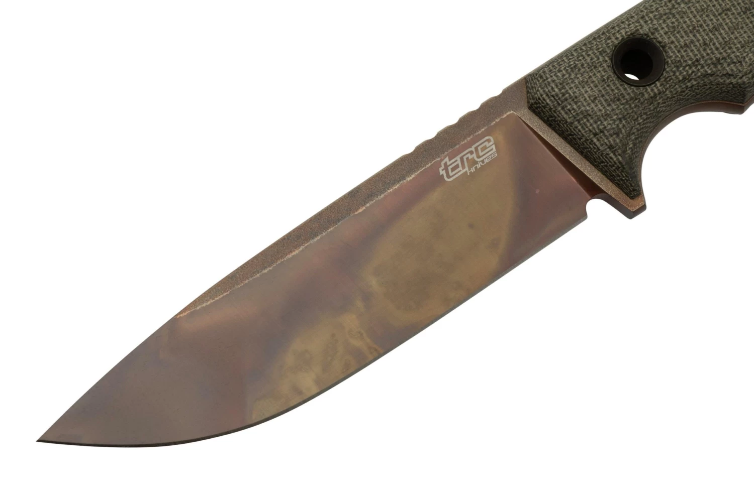 TRC Knives South Pole Apo Finish Green Canvas Micarta, Cuchillo De Supervivencia - Imagen 3