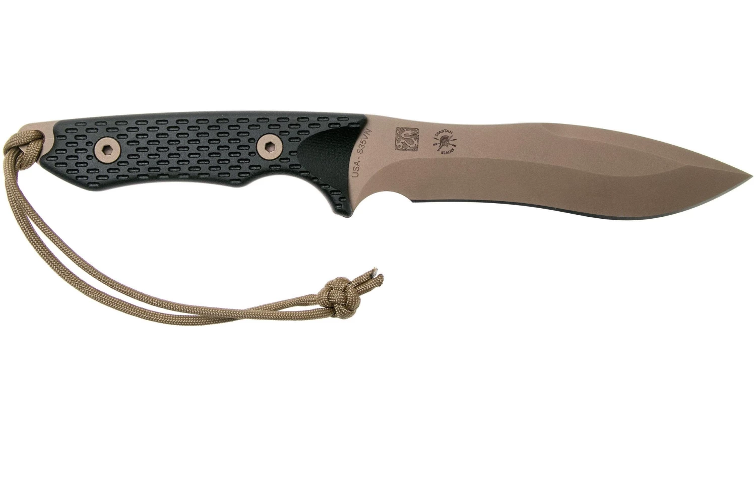 Spartan Blades Ronin Shinto, FDE Blade, Black Handle, Cuchillo De Exterior - Imagen 2