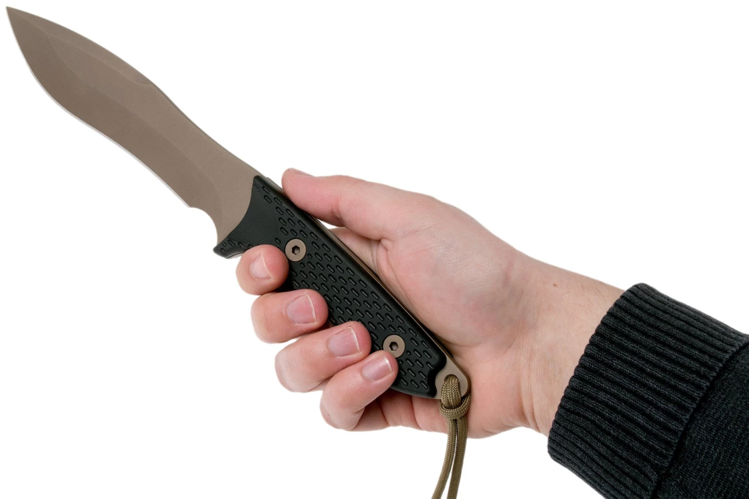 Spartan Blades Ronin Shinto, FDE Blade, Black Handle, Cuchillo De Exterior - Imagen 6