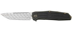 WE Knife Shadowfire WE22035 Bronze And Black Titanium, Hakkapella Damaststeel, Navaja, Diseño De Rafal Brzeski