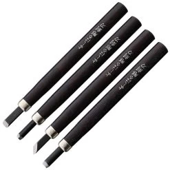 Yoshiharu H-4 Cuchillos Japoneses Para Tallar Madera, Juego De 4